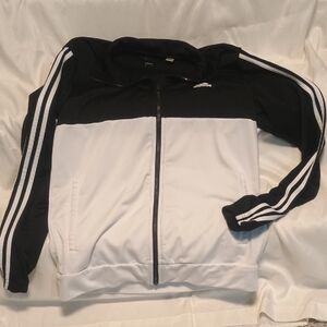 adidas Black and White Windbreaker Jacket